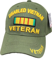 Disabled Vietnam Veteran Ribbon Mens Cap [Olive Green]
