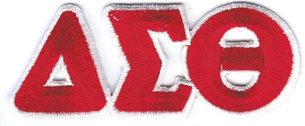 Delta Sigma Theta Small Letter Iron-On Patch Set [Red]