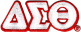 Delta Sigma Theta Small Letter Iron-On Patch Set [White]