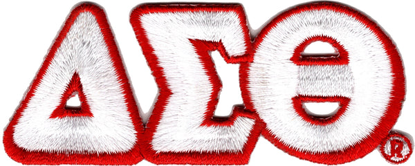 Delta Sigma Theta Small Letter Iron-On Patch Set [White]