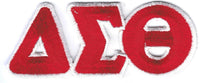 Delta Sigma Theta Small Letter Iron-On Patch Set [Red]