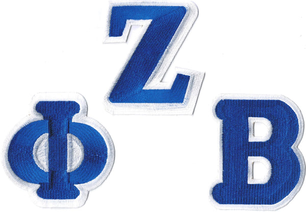 Zeta Phi Beta Large Letter Iron-On Patch Set [Royal Blue]