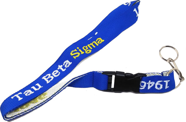 Tau Beta Sigma Classic Woven Embroidered Lanyard [Blue]