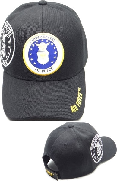 U.S. Air Force Shield Shadow Mens Cap [Baseball Cap - Black]