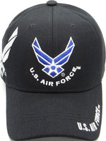 U.S. Air Force Wings Arch Shadow Mens Cap [Baseball Cap - Black]