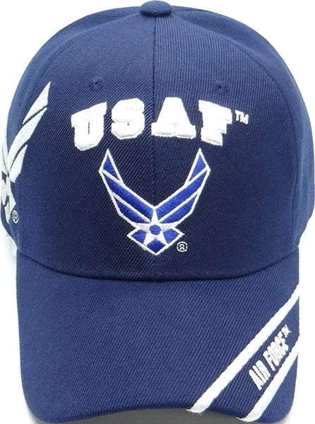 Air Force USAF Wings Shadow Mens Cap [Baseball Cap - Navy Blue]