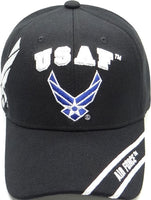 Air Force USAF Wings Shadow Mens Cap [Baseball Cap - Black]