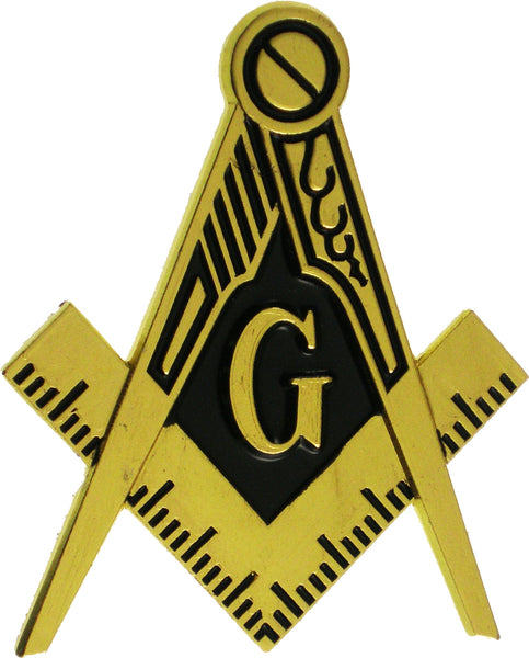 Mason Symbol Die-Cut Car Badge [Gold]