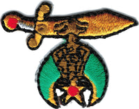 Shriner Sword Symbol Cut-Out Iron-On Patch [Gold]