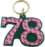 Alpha Kappa Alpha Color Mirror Line #78 Keychain [Green]