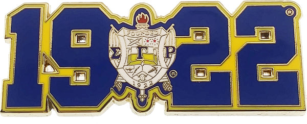 Sigma Gamma Rho Crest 1922 Lapel Pin [Gold]