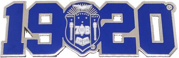 Zeta Phi Beta Crest 1920 Lapel Pin [Silver]