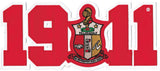 Kappa Alpha Psi Shield 1911 Twill Iron-On Patch [Red]