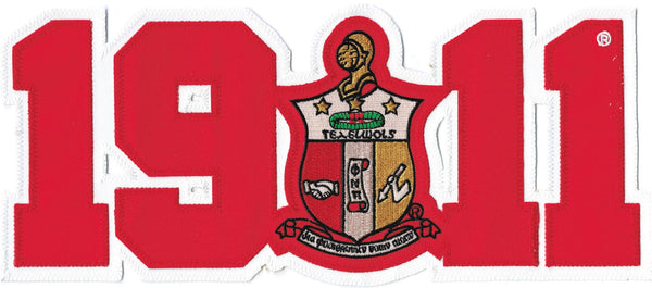 Kappa Alpha Psi Shield 1911 Twill Iron-On Patch [Red]