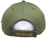 Purple Heart Vietnam Veteran Red Letter Shadow Mens Cap [Baseball Cap - Olive Green]