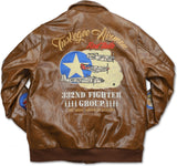 Big Boy Tuskegee Airmen Limited Edition A-2 S4 Mens Leather Flight Jacket [Brown]
