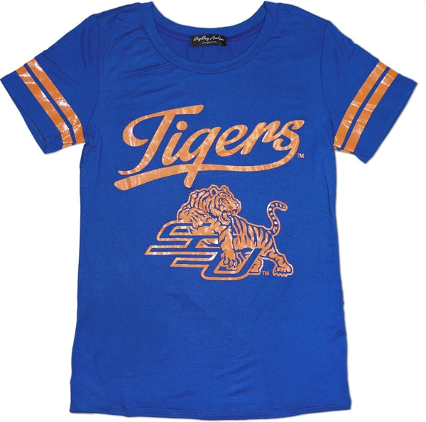Big Boy Savannah State Tigers S2 Ladies Jersey Tee [Royal Blue]