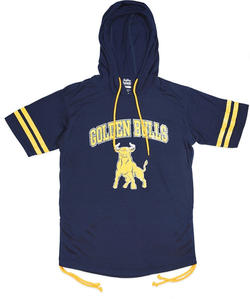 Big Boy Johnson C. Smith Golden Bulls Ladies Hoodie Tee [Navy Blue]