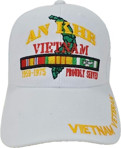 An Khe Proudly Served Vietnam Veteran Mens Cap [White]