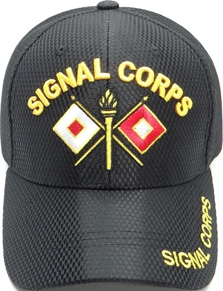 Signal Corps Jersey Mesh Mens Cap [Baseball Cap - Black]