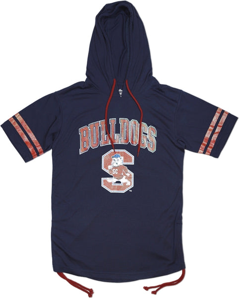 Big Boy South Carolina State Bulldogs Ladies Hoodie Tee [Navy Blue]