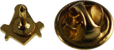 Mason Blue House Rhinestone Small Lapel Pin [Gold]