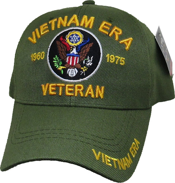 Vietnam Era Veteran U.S. Eagle Logo Mens Cap [Olive Green]