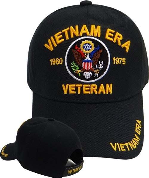 Vietnam Era Veteran U.S. Eagle Logo Mens Cap [Black]