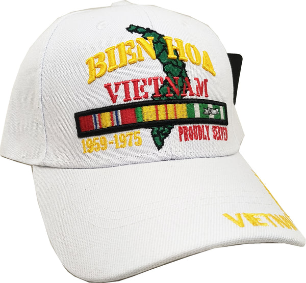 Bien Hoa Vietnam Veteran Proudly Served Mens Cap [White]