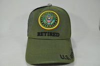 U.S. Army Retired Shadow Mens Cap [Baseball Cap - Olive Green]