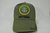 U.S. Army Retired Shadow Mens Cap [Baseball Cap - Olive Green]