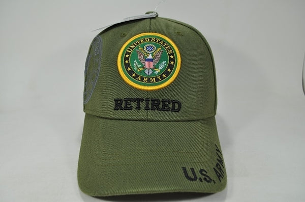 U.S. Army Retired Shadow Mens Cap [Baseball Cap - Olive Green]