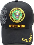 U.S. Army Retired Shadow Mens Cap [Baseball Cap - Black]