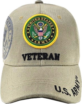 U.S. Army Veteran Shadow Mens Cap [Baseball Cap - Beige]