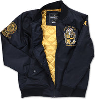 Big Boy Alpha Phi Alpha Divine 9 S2 Bomber Flight Mens Jacket [Black]