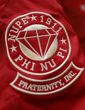 Big Boy Kappa Alpha Psi Divine 9 S2 Bomber Flight Mens Jacket [Crimson Red]