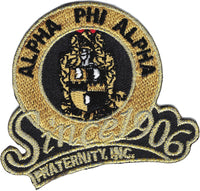Alpha Phi Alpha Fraternity, Inc. Since 1906 Iron-On Patch [Gold]