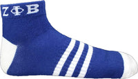 Zeta Phi Beta Striped Pair Ladies Ankle Socks [Blue]