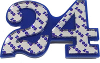 Zeta Phi Beta Acrylic Line #24 Pin [Blue/Silver]