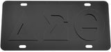 Delta Sigma Theta Raised Letter Mirror License Plate [Black/Black]