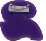 Omega Psi Phi Acrylic Line #2 Pin [Purple/Gold]