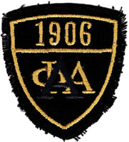 Alpha Phi Alpha Distressed Shield Iron-On Patch [Black]