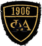 Alpha Phi Alpha Distressed Shield Iron-On Patch [Black]