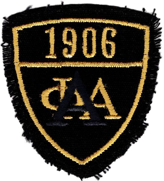 Alpha Phi Alpha Distressed Shield Iron-On Patch [Black]