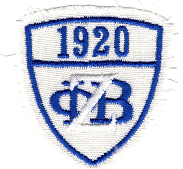 Zeta Phi Beta Distressed Crest Iron-On Patch [White]