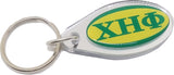 Chi Eta Phi Pear Shaped Domed Key Chain [Silver]