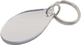 Chi Eta Phi Pear Shaped Domed Key Chain [Silver]