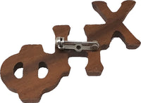 Chi Eta Phi Small Wood Pin [Brown]