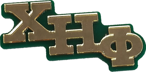 Chi Eta Phi Big Letter Mirror Pin [Gold]