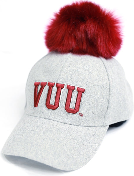 Big Boy Virginia Union Panthers S148 Ladies Pom Pom Cap [Grey]